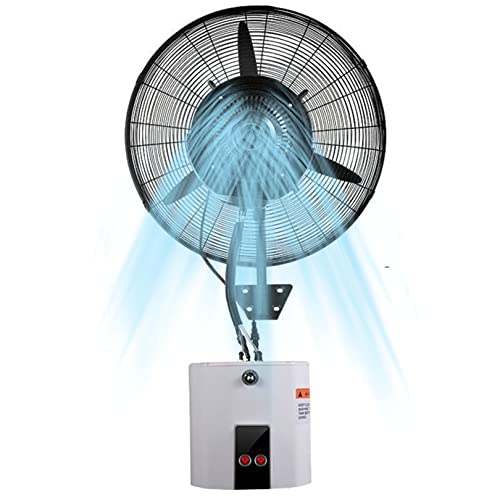 GFJYKDL 3-Speed Misting Fan, Electric Cooling Fans for Outdoor Patio, Garden, Backyard, Heavy Duty Wall Mounted 90° Oscillating Fan with Mist,81cm/31.9in