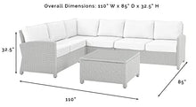 Crosley Furniture Bradenton 5-Piece Outdoor Sectional Sofa Set Brown with Sangria Cushions