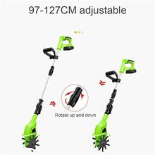 Garden Tiller,Electric Tillers Cordless Rotavator Lightweight Handheld Garden Tiller Rotavator with 4000Mah Rechargeable Battery and Charger Cordless Garden Cultivator