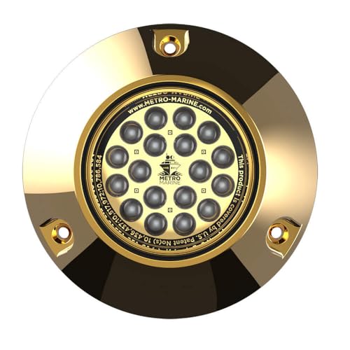 Metro Marine High-Output Submersible Underwater Light Monochromatic LED Blue Black