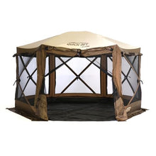 CLAM Pop Up Screen Tent & Shelter, Outdoor Camping Gazebo Canopy 12.5' Brown