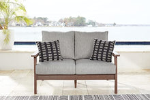 Signature Design by Ashley Emmeline Classic Outdoor Loveseat Beige & Gray