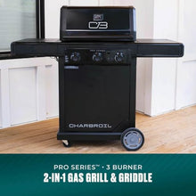 Charbroil Pro Series with Amplifire Technology 3-Burner Propane Gas Grill and Griddle Cabinet, Black - 463365124