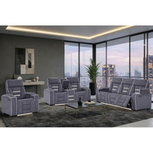 U1895 Grey P2 Console Reclining Loveseat With IS and LED