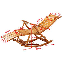 ELUKHT Comfortable Folding Rocking Chair with Cushion - Ergonomic Bamboo Deck Chair for Relaxing in Living Room Patio & Outdoor Spaces - Stylish & Design