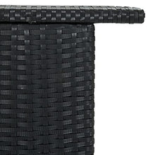 KTHLBRH Outdoor Patio Table Outdoor Furniture Patio Dining Table Patio Bar Table Black 47.2"x21.7"x43.3" Poly Rattan