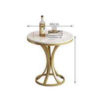 Couch End Table Rock Slab Side Table Living Room Rock Slab Small Coffee Table Sofa Corner Table Simple Movable Balcony Small Round Table Side Cabinet Corner Tables for Living Room(C,60cm)