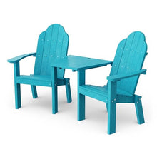 Wildridge Classic Deck Chair Tete-A-Tete, Aruba Blue - Outdoor Weather Resistant HDPE Furniture for Patio