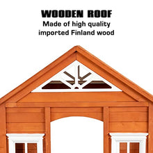 Sportspower Woodbridge Wooden Outdoor Playhouse with Flower Boxes Red