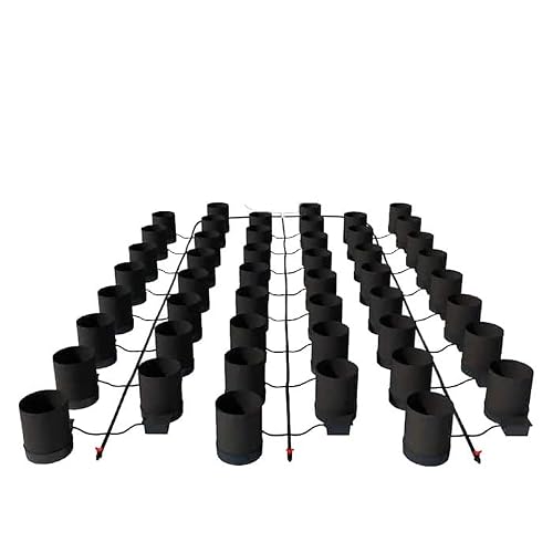 AutoPot 48 Pot GeoPot System with 5 Gallon Fabric Pots - Self-Watering, Gravity-Fed Hydroponic System (48Pot with No Tank) Indoor, Black