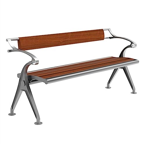 TBLOTYD Garden Benches Park Bench Leisure Seats with Backrest Armrests, Wooden Slats and Cast Aluminum Frame, Outdoor Bench Chair for Outside Patio Porch Garden Lawn Patio Seatin，200 * 54 * 78