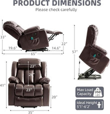 Power Lift Recliner with Heat Massage for Seniors Adults