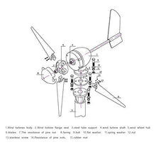 Mini Wind Generator 500W 3 Blades Or 5 Blades 48V Wind Power Turbine with Waterproof Controller 12V 24V 24v 5 pcs (48v 5 pcs) (24v 3 pcs)