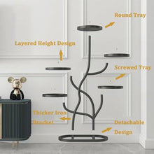 RomildaYuan Light Luxury Plant Stand Indoor Outdoor Plant Shelf Metal 5 Tier Flower Pot Holder Display Vertical Flower Rack Wrought Iron Corner Planter Rack Nordic Display Rack For Garden Patio Lawn