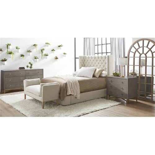 Star International Furniture Traditions Strand 3-Drawer Resin Nightstand Grey