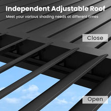 RoyalCraft 12'x16' Adjustable Louvered Pergola Heavy-Duty Aluminum Black
