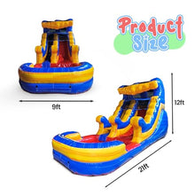 Blue Wave Inflatable Water Slide for Kids and Adults with Splash Pool, Commercial Grade Backyard Water Park with Slide, Outdoor Fun, Works with Water or Dry Play, 21ft x 9ft x 12ft - with Blower