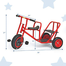 Angeles MyRider 16" Tandem Toddler Tricycle Red-Black