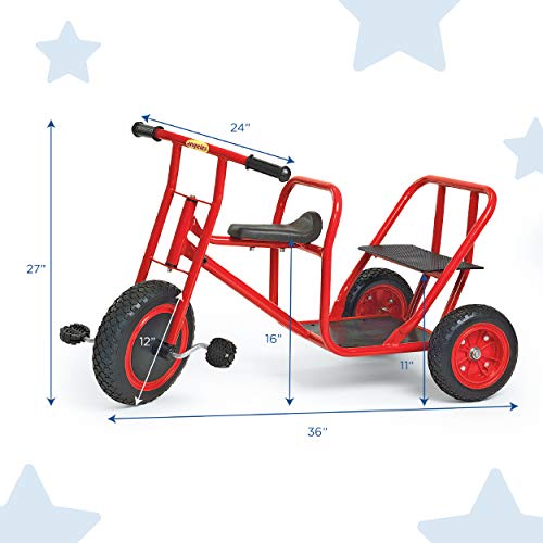 Angeles MyRider 16" Tandem Toddler Tricycle Red-Black