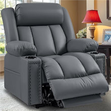 Triple Motor Power Heat Massage Lift Recliner for Seniors Adults, Gray