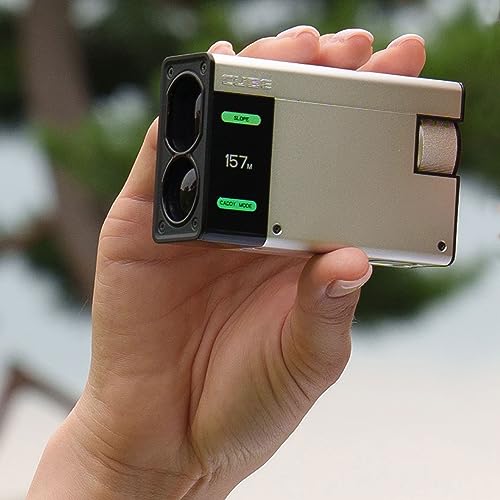 C T CADDYTALK Golf Laser Rangefinder Cube Retro-Inspired Design Black