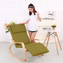 Rocking Chair Comfortable Relax Rocking Chair Lounge Chair with Cotton Fabric Foldable Rocking Chair (Color : Green) (Purple)