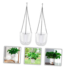 4 pcs Planters Hanging Garden Inch and Self Gray Fence for Chains Hooks Plants Resin Succulent Chain Plant Decorative Pots Round Containers Outdoor Indoor Basket (Whitex3pcs 16.5X15CMx3pcs)