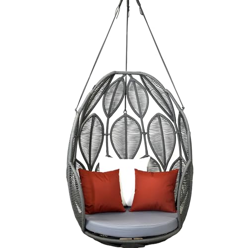 Luxury Hanging Chair – Rope Weaving Swing Chair for Indoor & Outdoor Use, Stylish Ceiling-Mounted Furniture for Home