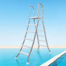 Heavy Duty Above Ground Pool Ladder, 5-Step Stainless Steel Frame Swimming Ladder for 63" Pool Wall Heights, Double-Sided Anti-Slip Entry & Exit Ladder with Rotating Foot Pads,160cm