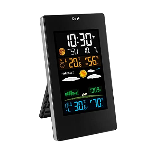 YWMLFZ Weather Station Indoor Outdoor Weather Forecaster with Digital Thermometer Hygrometer with Alarm Clock
