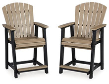 Signature Design by Ashley Outdoor Fairen Trail HDPE Patio Barstool, 2 Count Brown