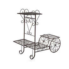 SIDUFHAOPKLL 4 Layers Plants Stand Flower Rack Metal Indoor Plant Shelves Multi-story Outdoor Floor Shelf Balcony(Black)
