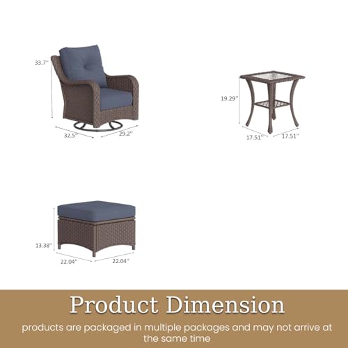 Aeeiua 5 Piece Outdoor Patio Furniture Set