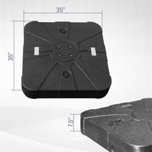 OROTLECT Patio Umbrella Base with Wheels, Water & Sand Filled Weighted Base for Most Cantilever Offset Umbrella, 260LBS, Square (Black),34'' X 34''