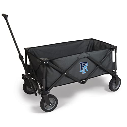 PICNIC TIME NCAA Rhode Island Rams Adventure Wagon Folding Wagon, Wagon Cart, Sport Utility Wagon, Beach Wagon Collapsible, (Dark Gray)