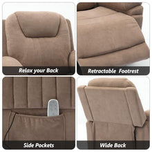 Ziviki Power Recliner Chair with Auto Rocking & Remote Control, Brown