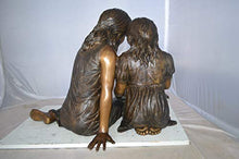 NIFAO Kids Reading, Boy & Girl Small Bronze Statue, 33" L x 21" W x 23" H