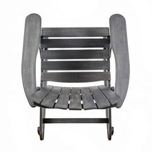 Benzara Outdoor Adirondack Rocking Chair Dark Gray