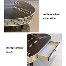 living room table Vintage and Luxury Coffee Table with Storage, Mirrored Rectangular Coffee Table, Living Room Decoration Coffee Table with Stable Wood Legs outdoor side table ( Size : 90x68x45cm )