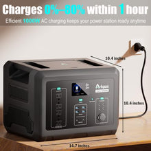 Arkpax 1200W Portable Power Station 1024Wh Solar Generator