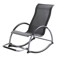 ASDNN Outdoor Garden Recliner Lounge Chair High Back Armchair Zero Gravity Sun Loungers Footrest Balcony Patio Rocking Seat，4 Colour (Color : Black, Size : 115x59x96cm)