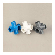 Pipe Fittings & Accessories 50pcs Plastic PVC 20mm Pipe Three-dimensional 6 Way Joint Connector for Garden Irrigation Tube Adapter DIY Tools (Color : Grey, Diameter : Inner diameter 20mm)