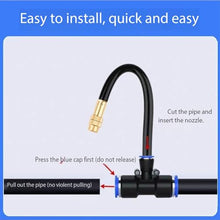 LARPOPKC Sprayer Nozzle with T-Connector Water Mist Nozzle Flexible Pipe Wear-Resistant Plant Watering Tool for Irrigation Systems Atomizing Nozzle + 12mm tee Belt 100pc