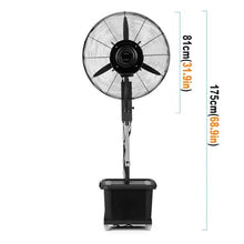Cooling Fan With Low Noise, Lifting Type Misting Fan, ( 3-Speed Wind Speed Adjustment ) Wide Heat Dissipation Range, 120° Wide-Angle Air Supply, For Factory Workshop, Yard, Backyards(Size:A-2.7ft)