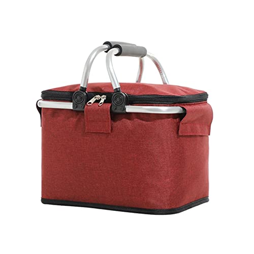 Small Picnic Basket Insulated Cooler Bag Picnic Basket, Leakproof Collapsible Cooler, Grocery Bag (Color : 2-S) (1 r)