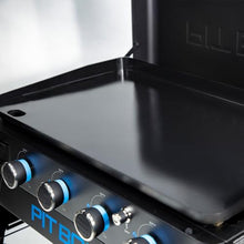 Pit Boss 4-Burner Propane Gas Non-Stick Ceramic Coated Rust-Resistant Portable Lift-Off and Stationary Griddle Grill with Hard Cover, 647-Sq. In. (35" L x 18" W) Cooking Space, 46,000 BTU, Black