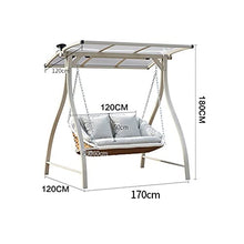 ELUKHT Creative Hotel Patio Porch Swing Glider with Stand Outdoor Patio Swing Chair with Cushions and Canopy Backyard Furniture Outdoor Swing Chair Bench Outdoor Porch Garden
