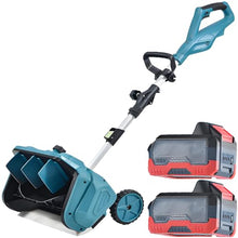 2025 Cordless Electric Snow Shovel - 1000W Brushless Motor, 30 Mins Runtime, 40.7cm Snow Clearing Width, Lightweight for Winter Driveway & Patio Snow Removal 2batteries