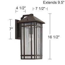 Sierra Craftsman 16 1/2"H Farmhouse Outdoor Wall Light Fixture Set of 2