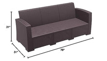 Compamia Monaco Outdoor Sofa in Brown with Cushion, Commercial Grade